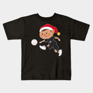 Denmark football Christmas elf. Football World Cup soccer T-Shirt Kids T-Shirt